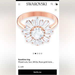 Swarovski Sunshine Ring and Earrings Set